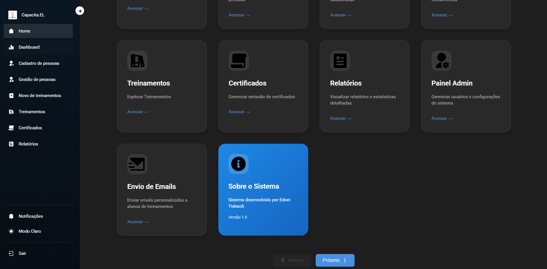CapacitaEL - Sistema de Gestão de Treinamentos - Screenshot 5