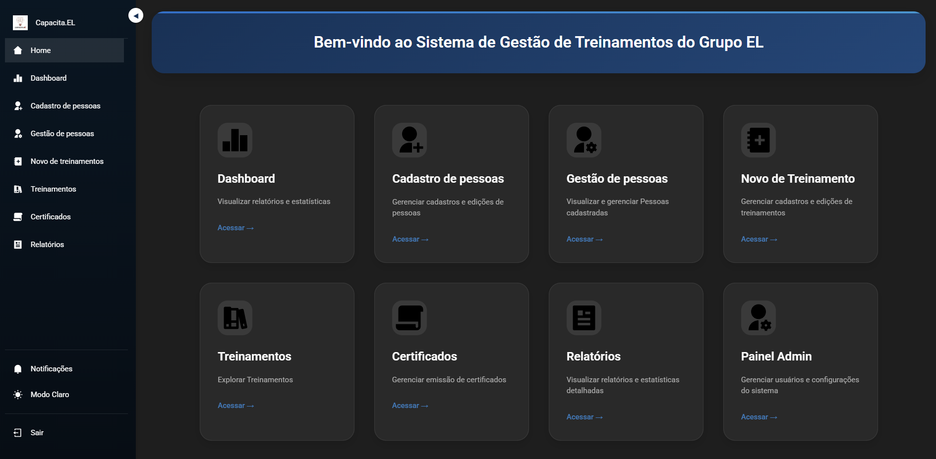 CapacitaEL - Sistema de Gestão de Treinamentos - Screenshot 8